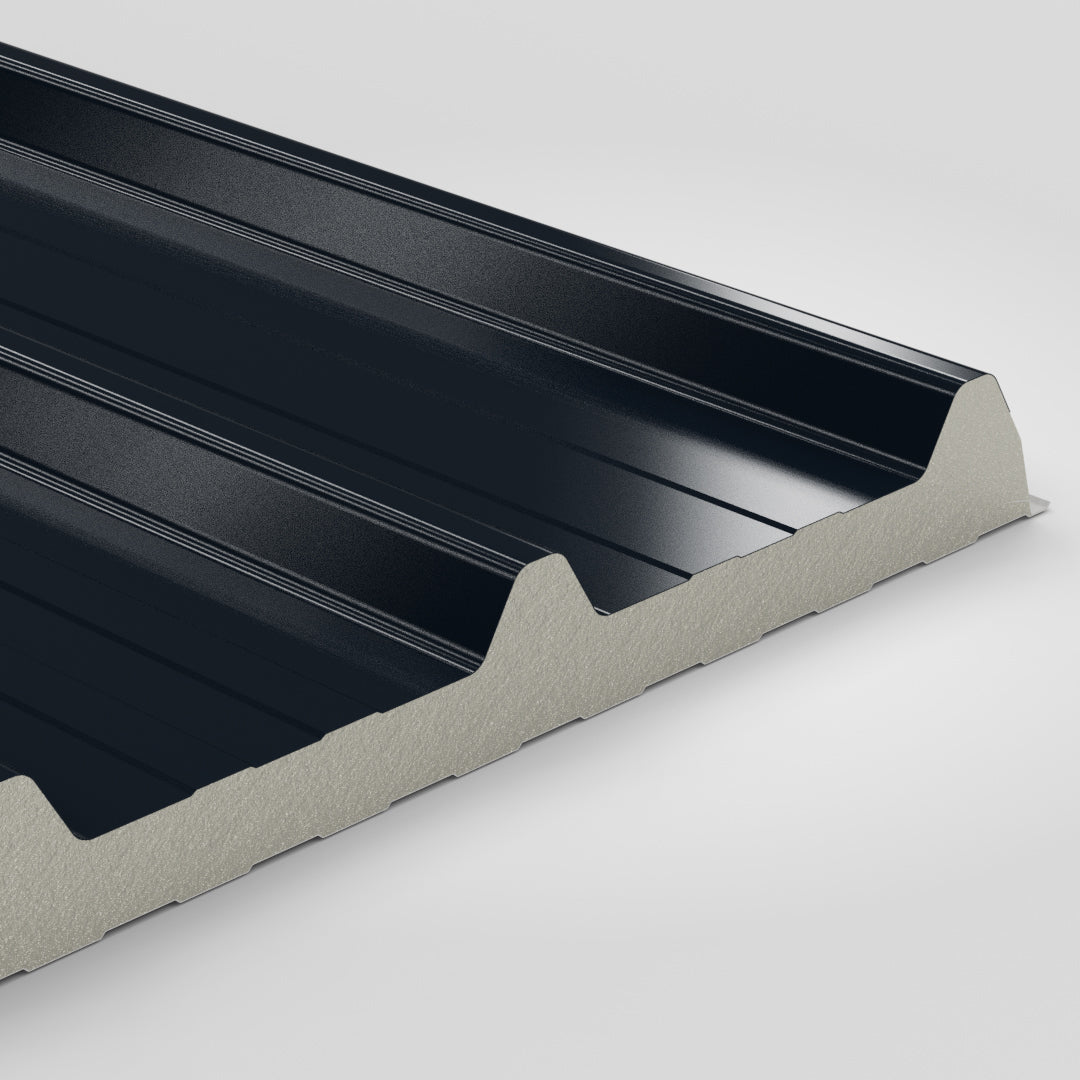 30mm PUR Insulated Roof Panel (No Cut Back) Anthracite