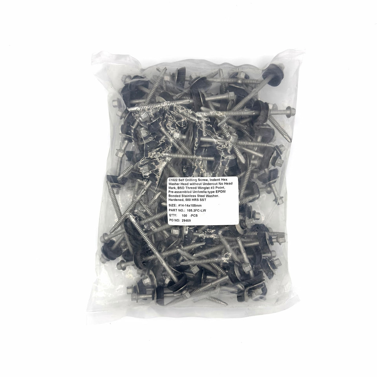 Fibre Cement to Light Section Fixings 6.3x105mm (Pack of 100)