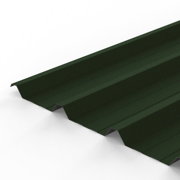 32/1000 Forward Box Profile 0.7 PVC Plastisol Metal Sheet in Juniper Green