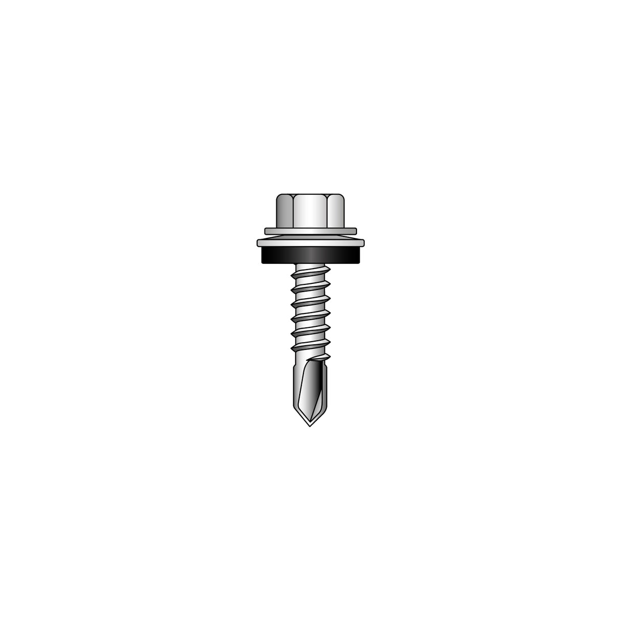 25mm Metal Profiled to Light Metal Wall Sections Tek Screws (Pack of 100)