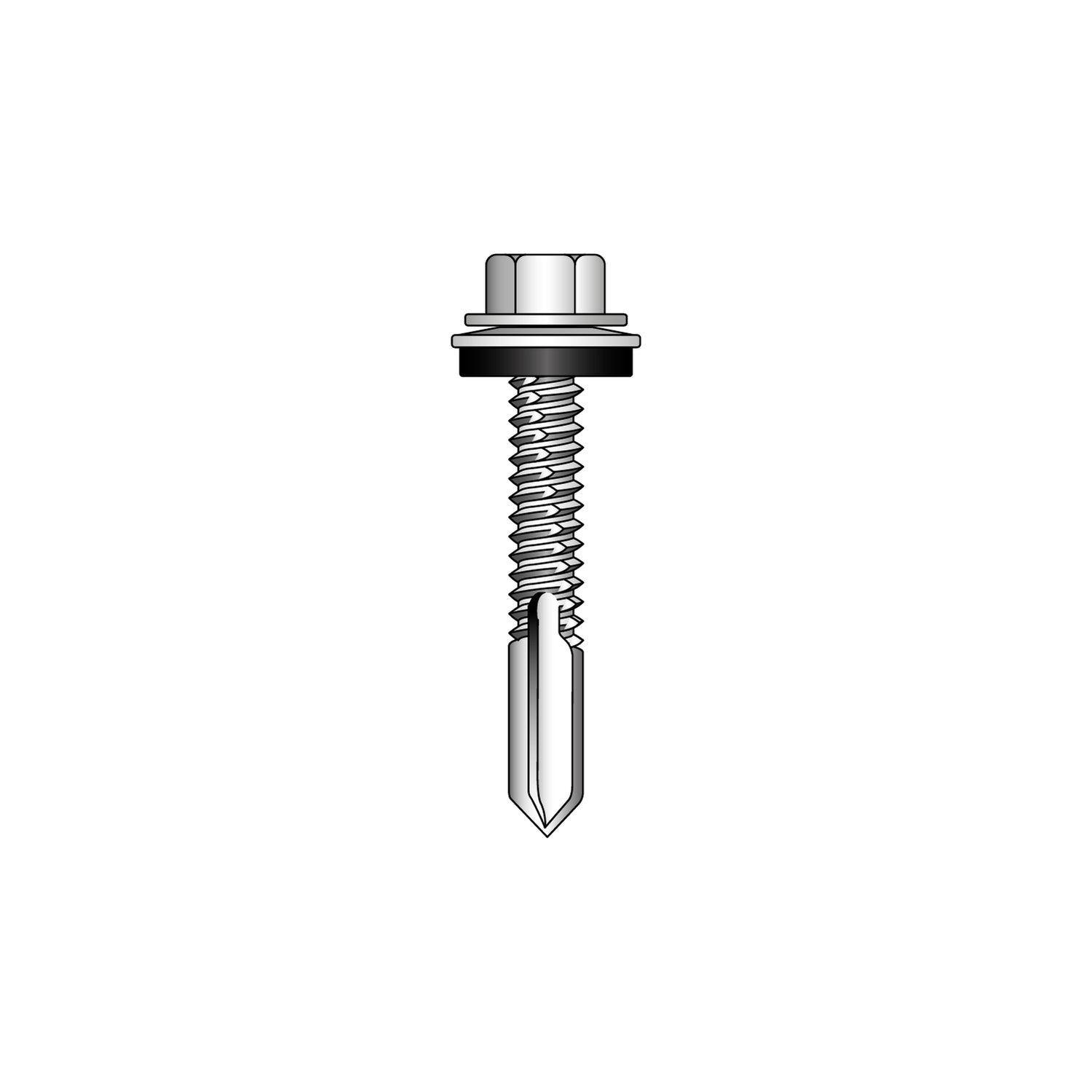 38mm Metal Profiled to Heavy Metal Wall Sections Tek Screws (Pack of 100)
