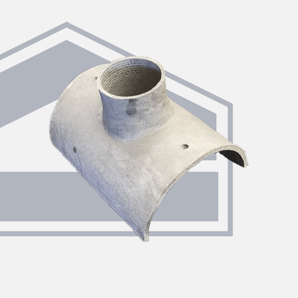 8" Half Round Running Outlet 6" Outlet Fibre Cement