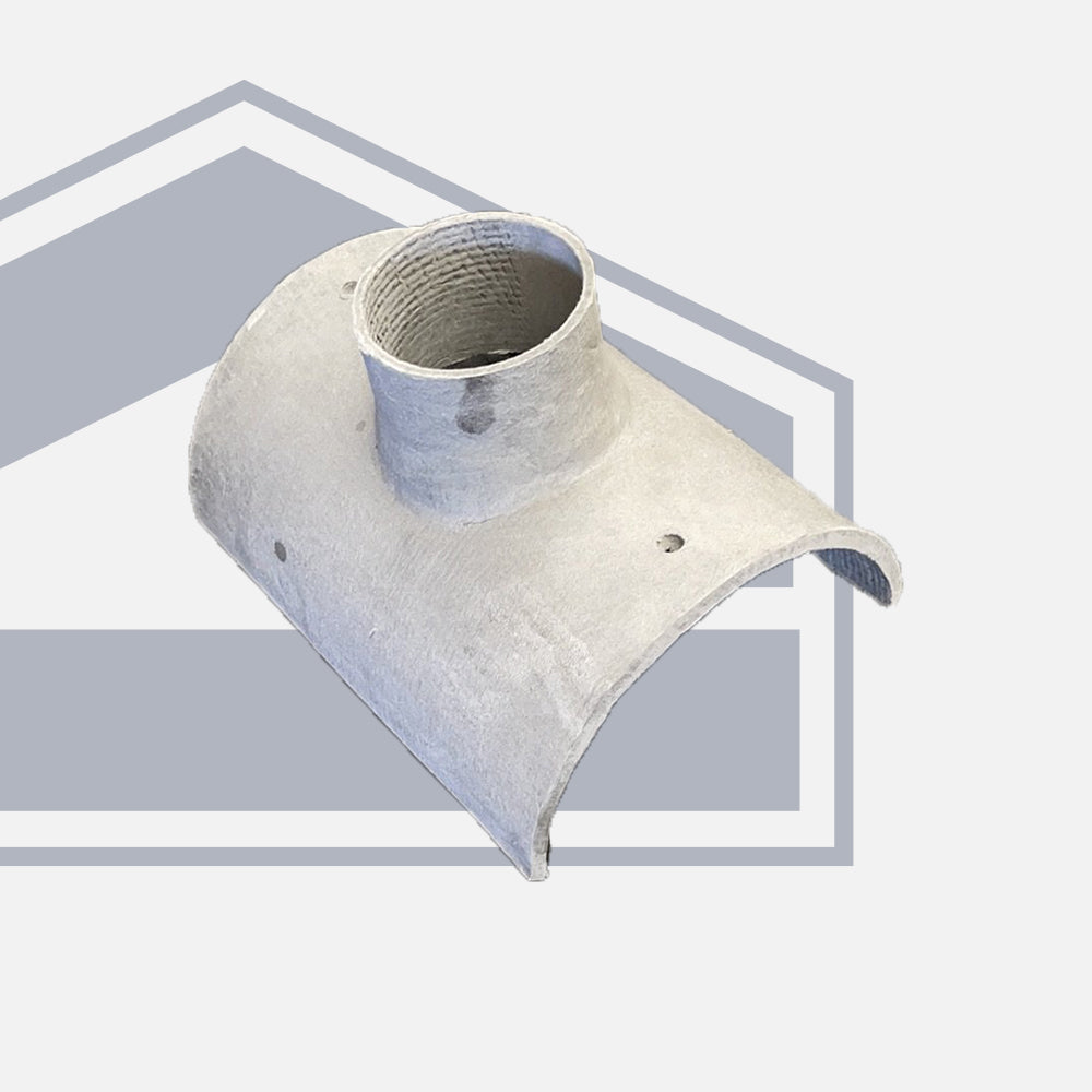 8" Half Round Running Outlet 4" Outlet Fibre Cement