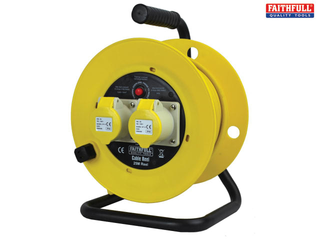 Cable Reel 110v 25m 16a (1.5mm cable) - Briarwood Supplies