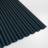 13/3 corrugated roof sheet in Polyester Slate Blue (dark blue-grey), smooth gloss finish, studio view
