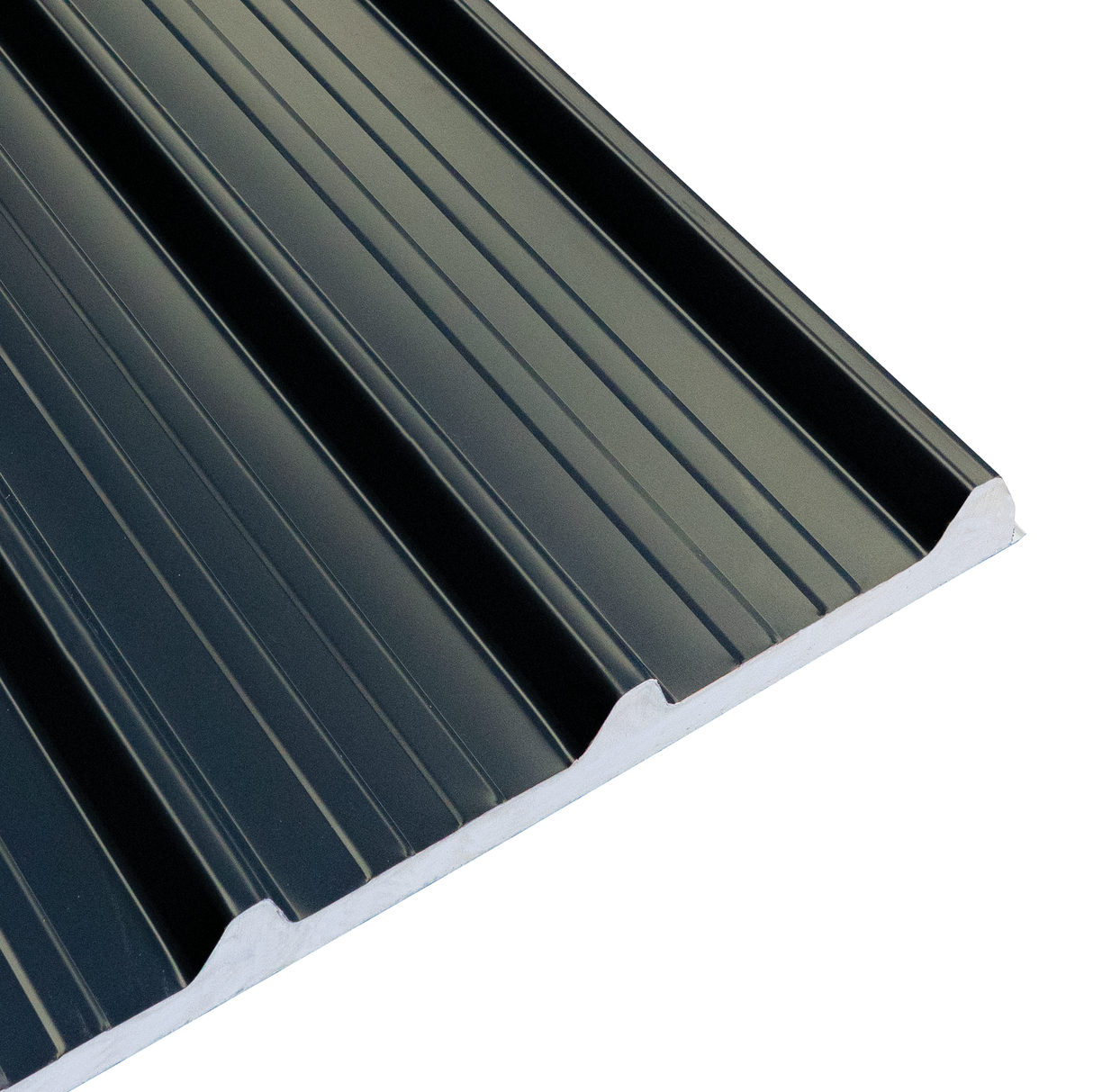 40mm PIR Insulated Roof Panel (75mm Cutback) Anthracite