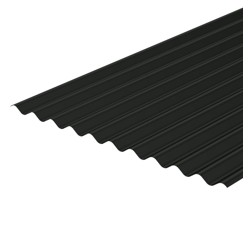10/3 Corrugated Profile 0.5 Polyester Metal Roof Sheet in Black Tint