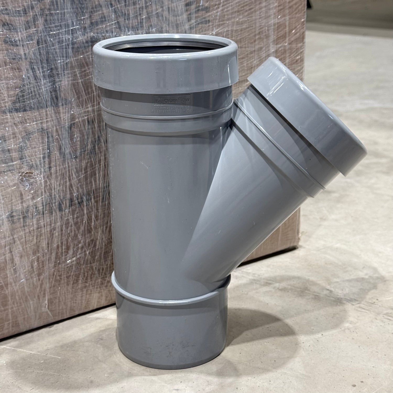 Briarwood Industrial 110mm Guttering 135 (45) Dg Double Socket Soil Y Branch