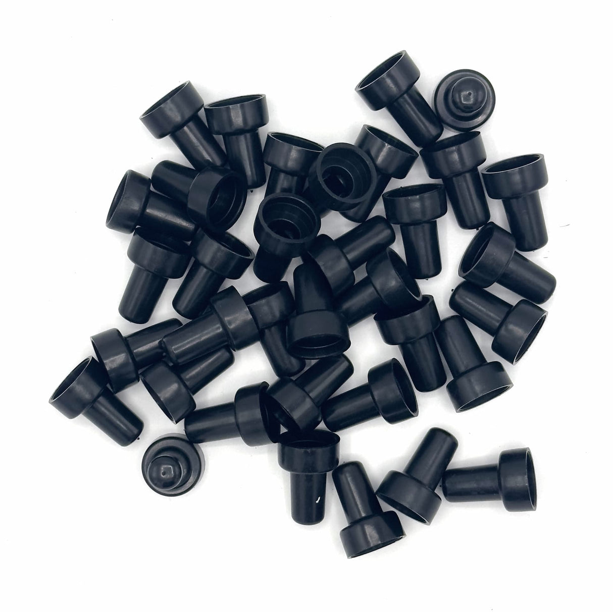 Black Top Hat Caps / Hook Bolts (100 Pack)
