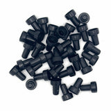 Black Top Hat Caps / Hook Bolts (100 Pack)