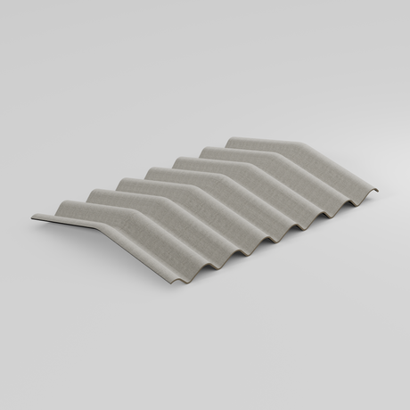 Cranked Crown Big 6 Fibre Cement Ridge Natural Grey