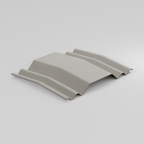 Vented Big 6 Fibre Cement Ridge Natural Grey