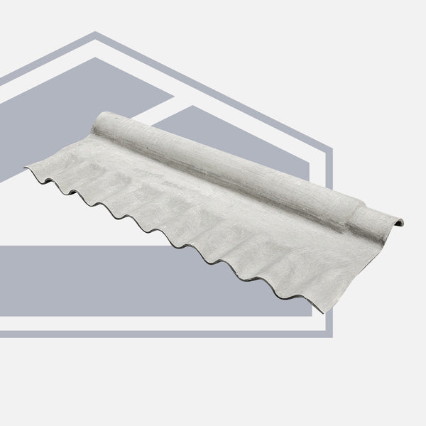3” Profile Fibre Cement Adjustable Close Fitting Ridge in Natural Grey