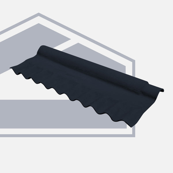 3” Profile Fibre Cement Adjustable Close Fitting Ridge in Slate Blue