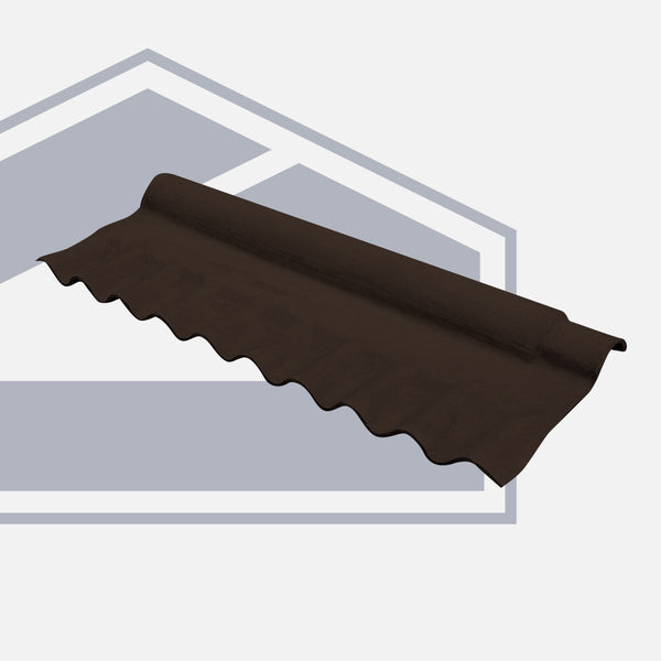 3” Profile Fibre Cement Adjustable Close Fitting Ridge in Van Dyke Brown