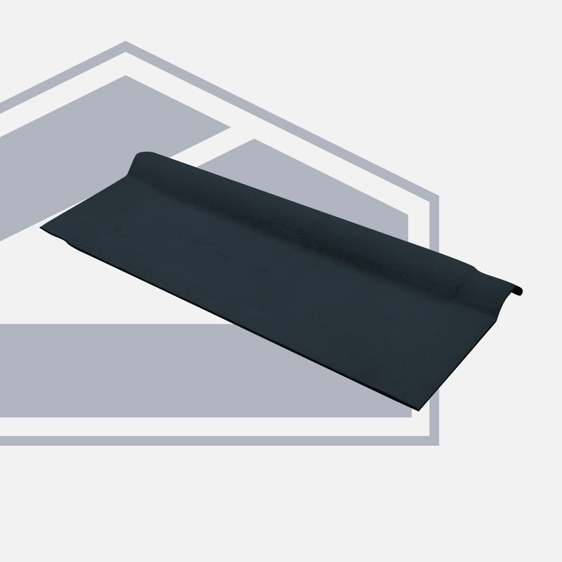 3” Profile Fibre Cement Adjustable Plain Wing Ridge in Slate Blue