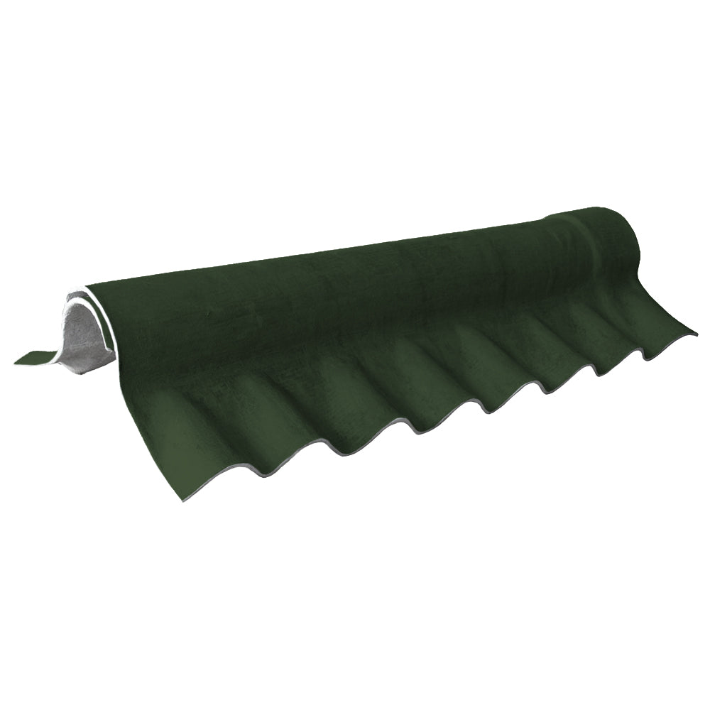 Adjustable Big 6 Cranked Crown Fibre Cement Ridge Juniper Green