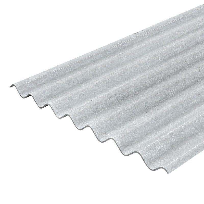 EUROSIX 6 Inch Profile Fibre Cement Corrugated Roofing Sheet in Natural Grey Briarwood