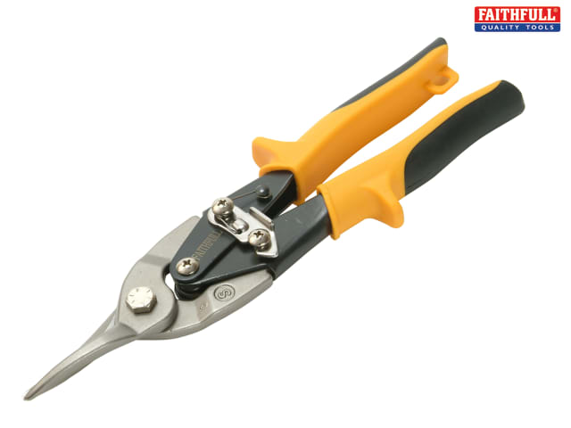 Full C/Pound Aviation Snips - Yellow Straight Cut - Briarwood Supplies