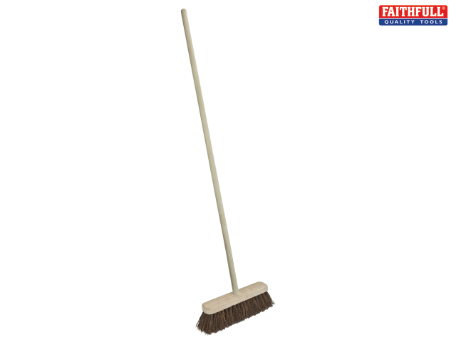 Basssine Broom 12in C/W 48in Handle - Briarwood Supplies