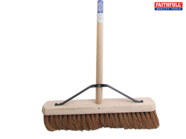 Soft Coco Broom 18in Handle & Stay - Briarwood Supplies