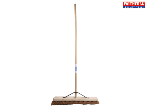 Soft Coco Broom 24in Handle & Stay - Briarwood Supplies