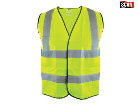 Hi-Vis Waistcoat Yellow - Medium - Briarwood Supplies