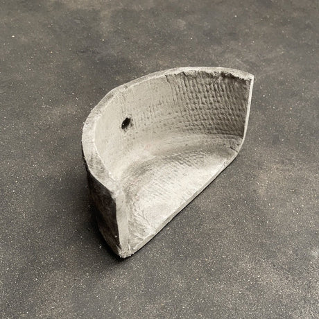 6" Half Round External Stopend (for Spigot) in Fibre Cement - Briarwood Supplies